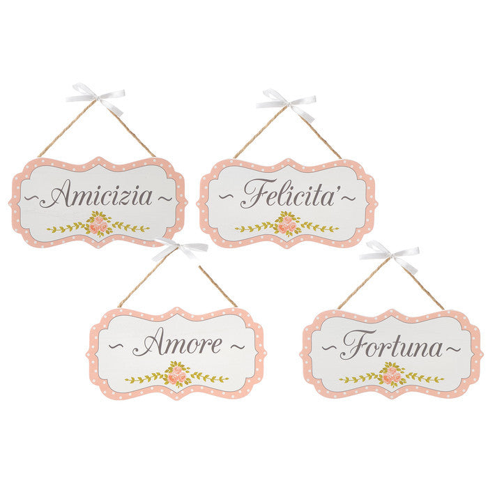 Targhe Decorative in Legno – Messaggi di Gioia 🌸