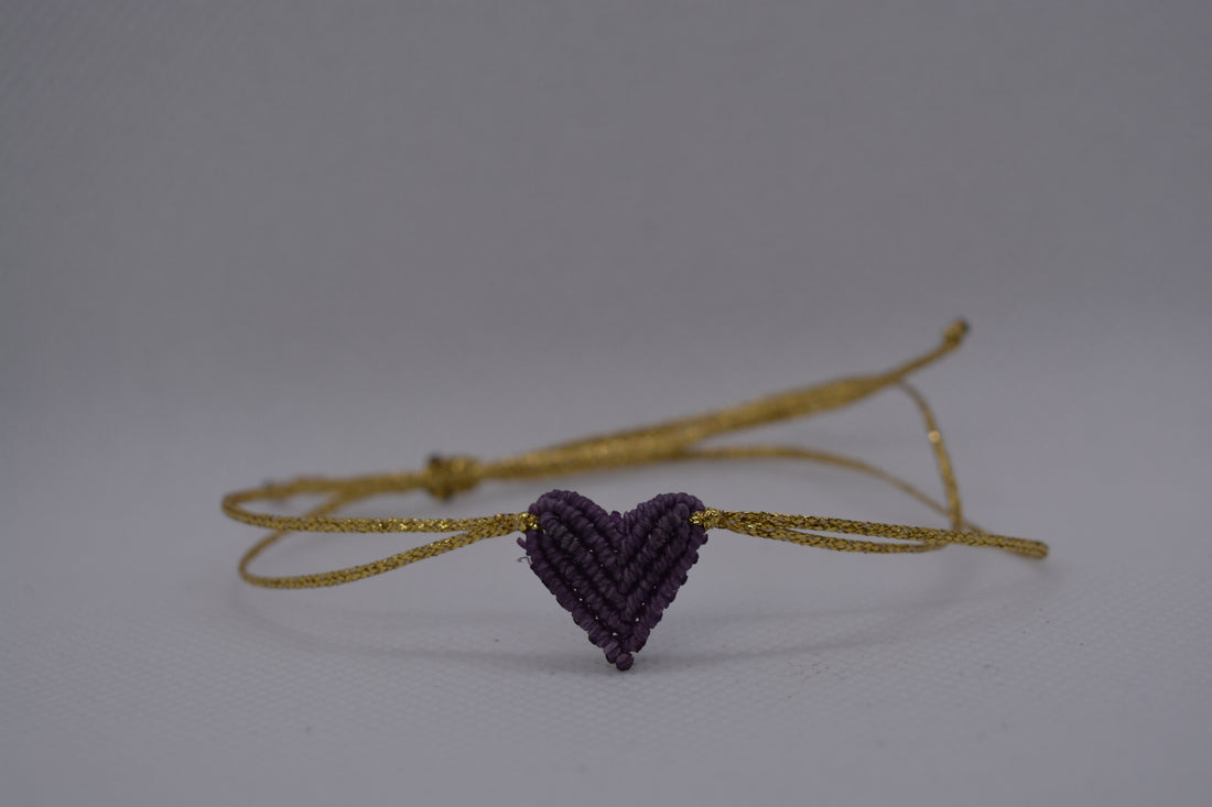 Bracciale Cuore Macramè