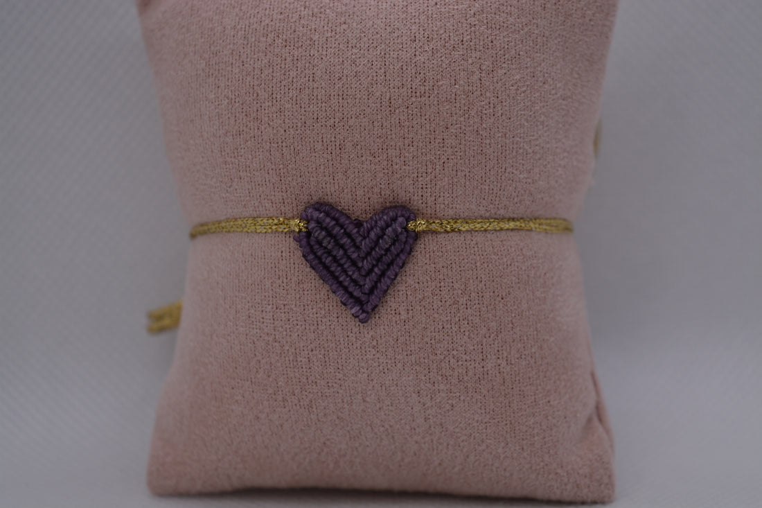 Bracciale Cuore Macramè