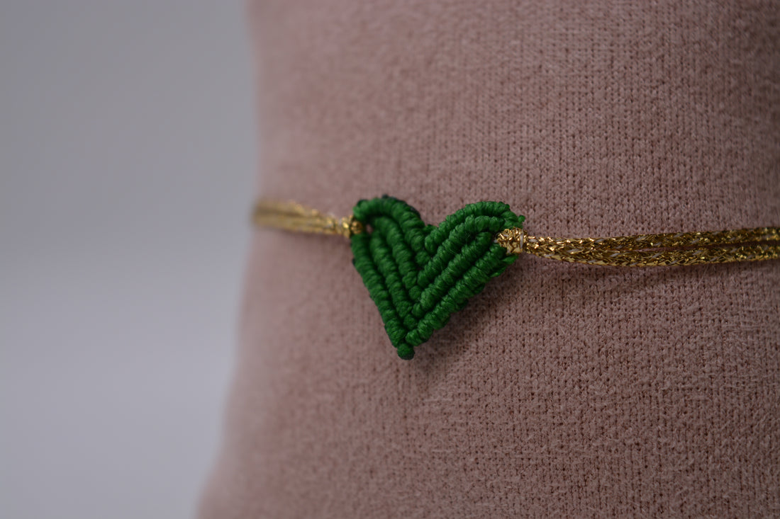 Bracciale Cuore Macramè