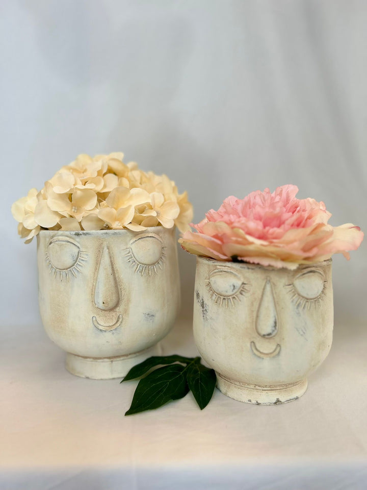 Smiling Ceramic Vases - Multicolor Decorative Set