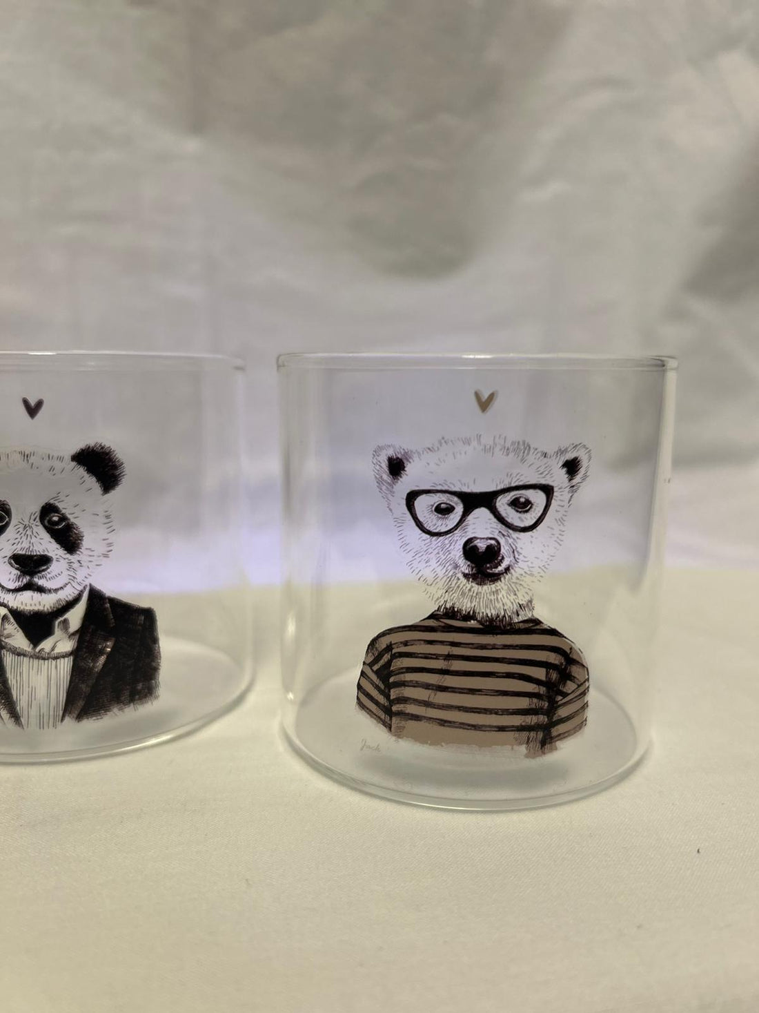 "George & Jack" Glass Set 🐻❄️🐼 – Style and Personality in Every Sip! 🍷