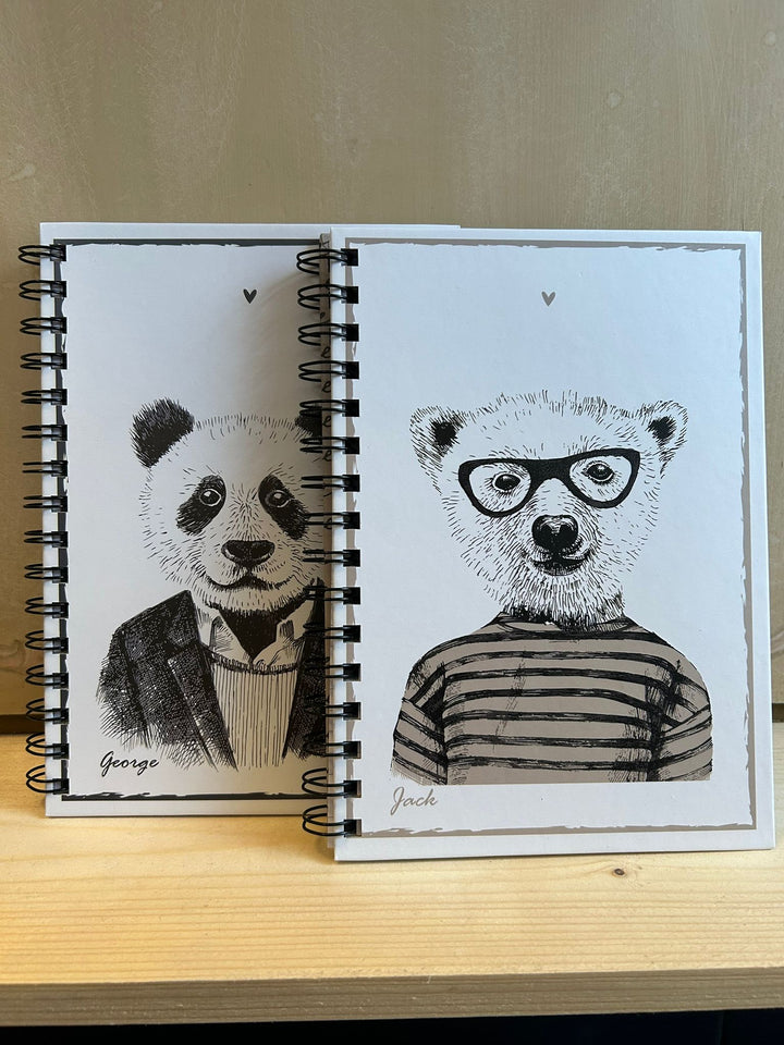 Taccuini My Friends Home – George & Jack: Eleganza e Creatività su Carta! 🐼📝 🐻