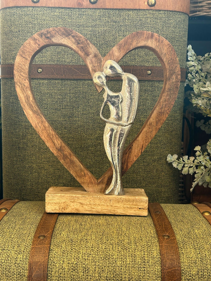 ❤️ Scultura Cuore con Innamorati