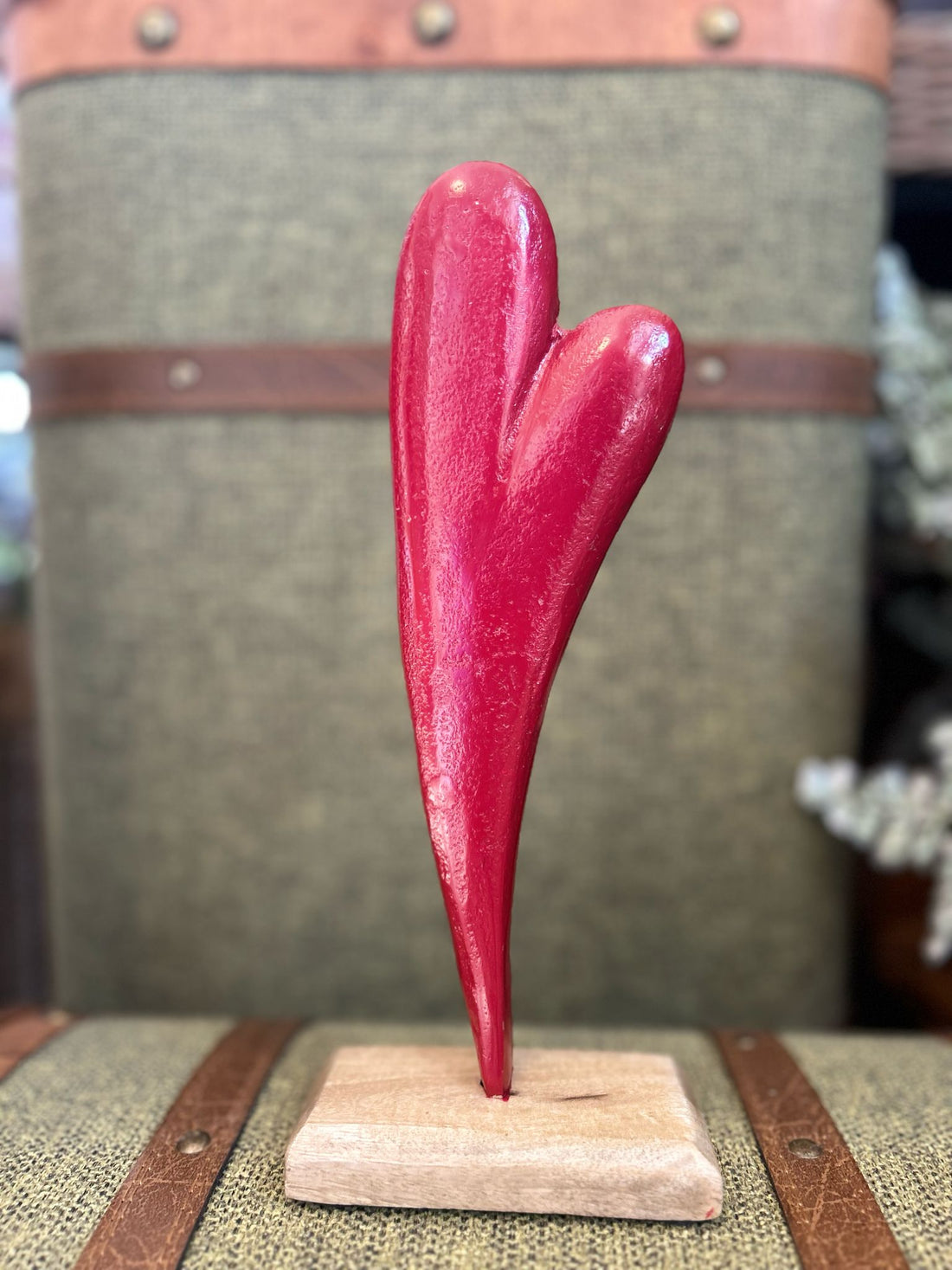 ❤️ Cuore in Ferro su Base in Legno