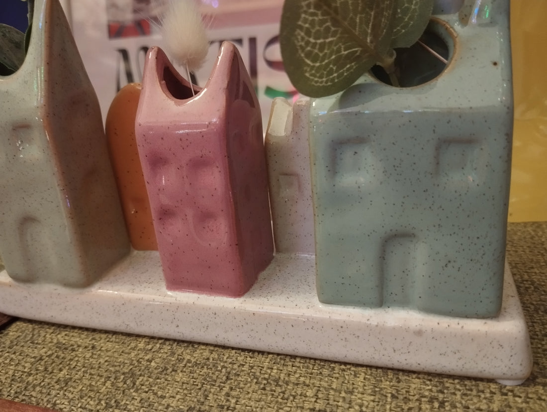 Set Decorativo 'Borgo Incantato' – Case in Ceramica