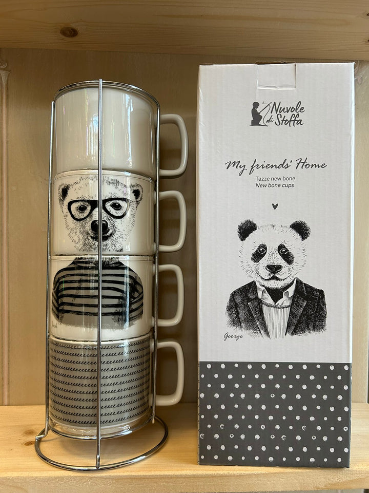My Friends Home Mug Set with Stand – Style and Functionality in Every Sip! 🐼🐻