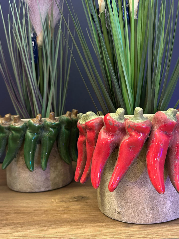 Vaso Decorativo con Peperoncini – Edizione Piccante! 🌶️🌿