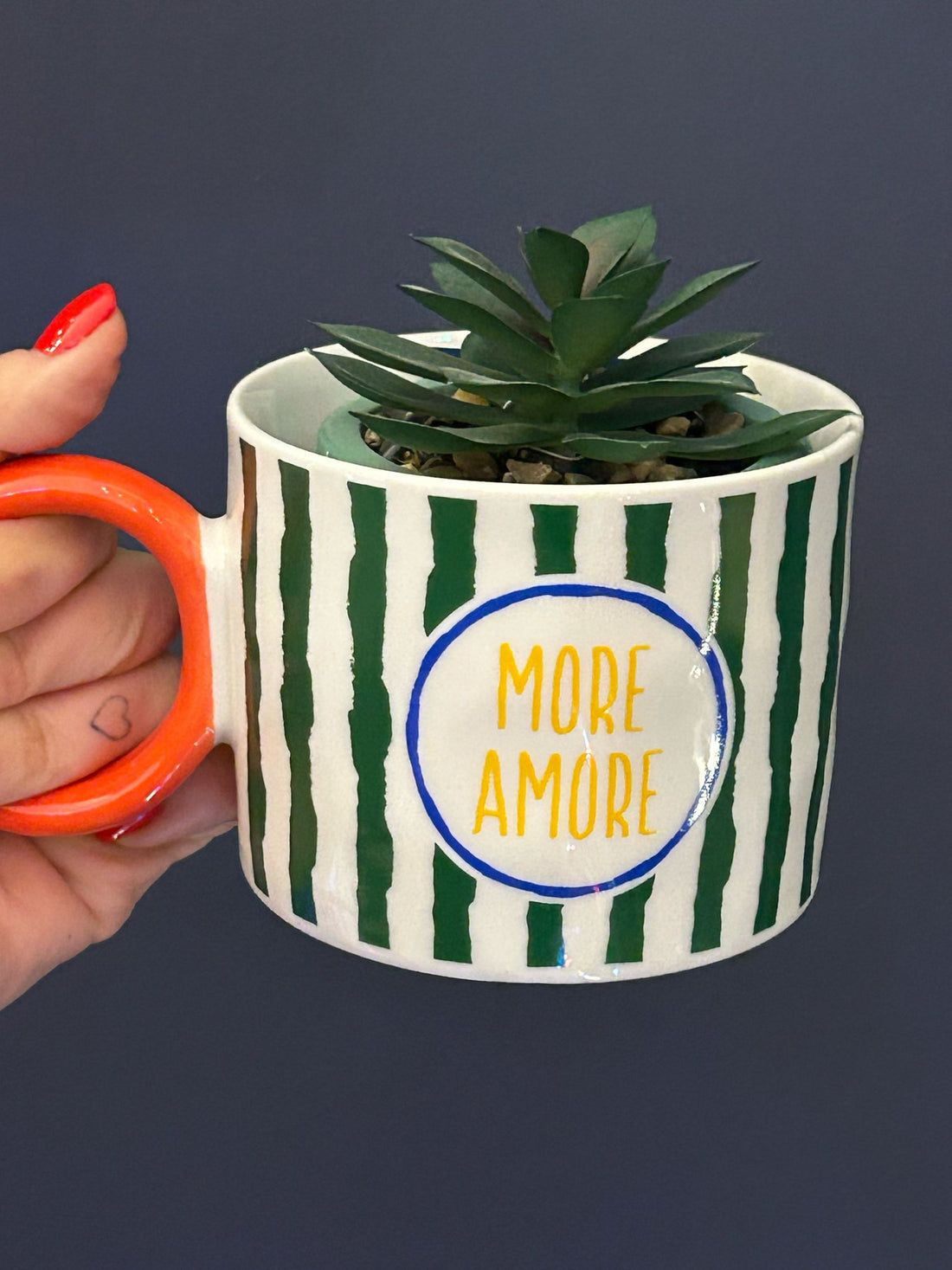 🇮🇹 Tazze Colorate “Italian Mood” – Solo o con Piantina 🌱