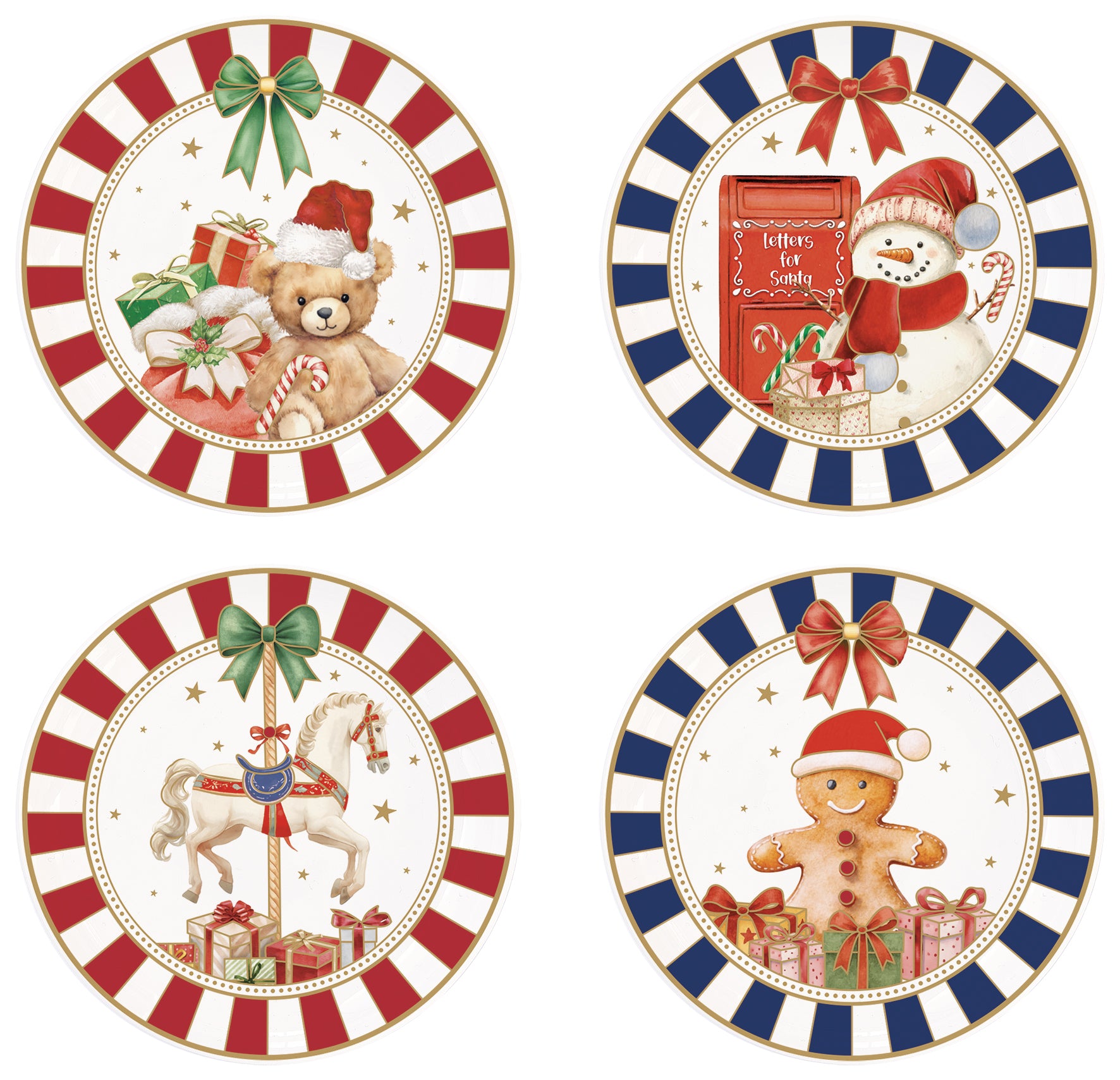 Set 4 Piatti Natalizi con Confezione Regalo – Collezione Cozy Christmas