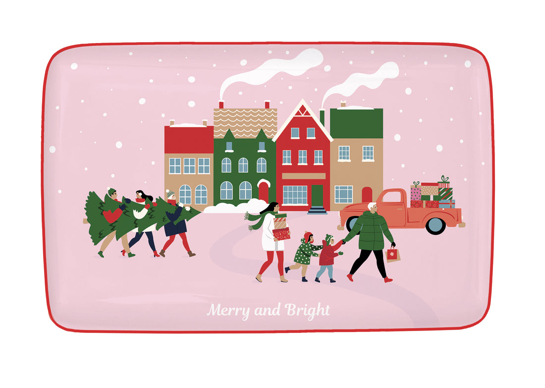 Vassoio Natalizio in Porcellana – Collezione Christmas Twist