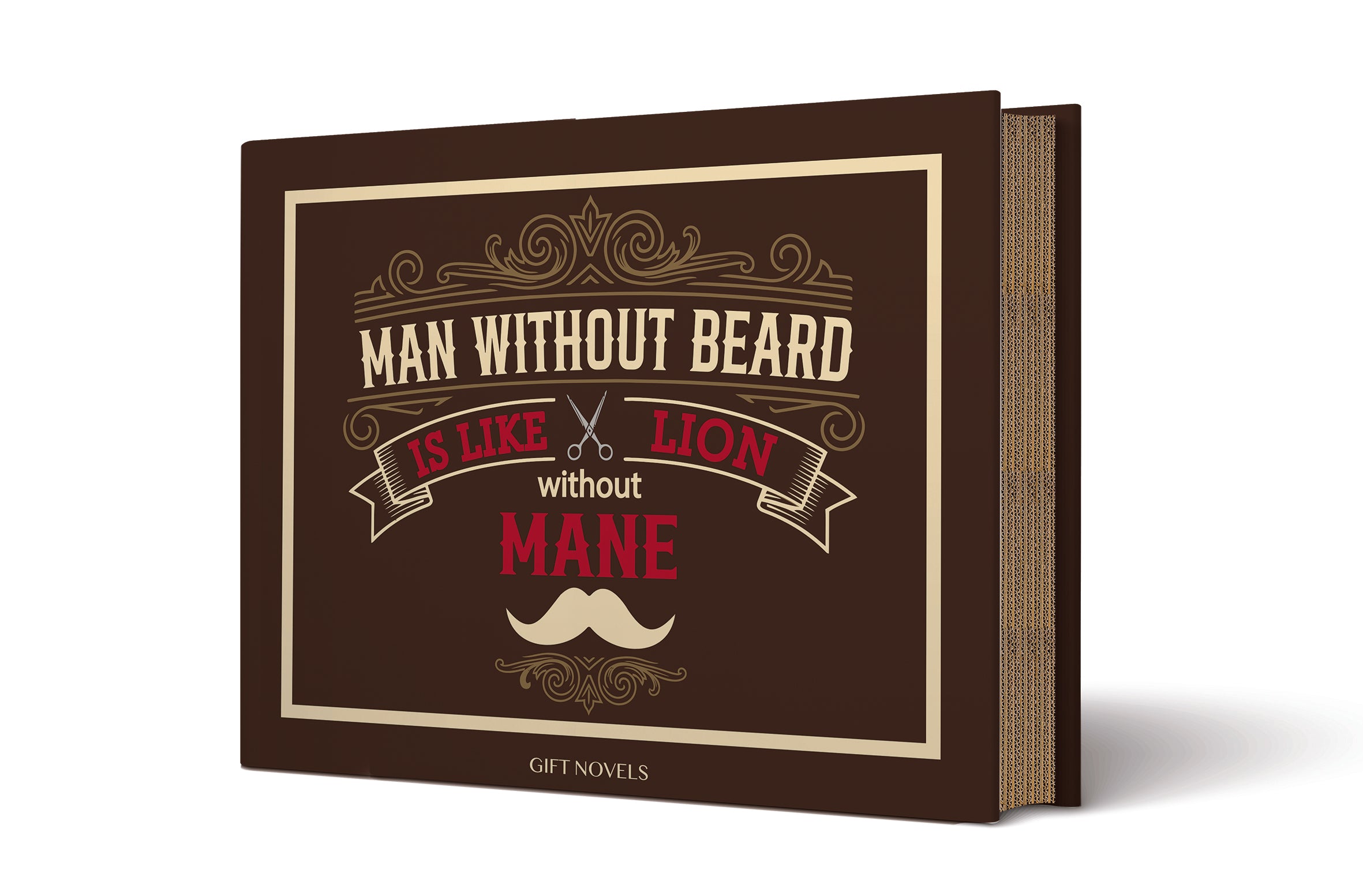 Box Regalo Kit Cura Barba e Baffi con 4 Accessori – Man Without Beard Gift Novels