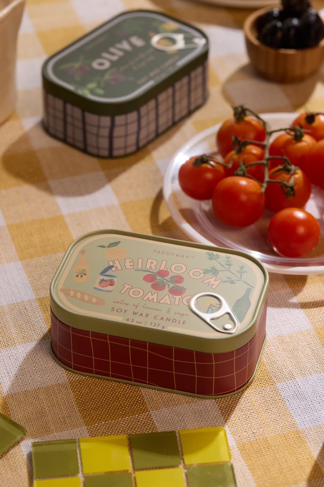 Paddywax – “Heirloom Tomato” Candle in Vintage Tin