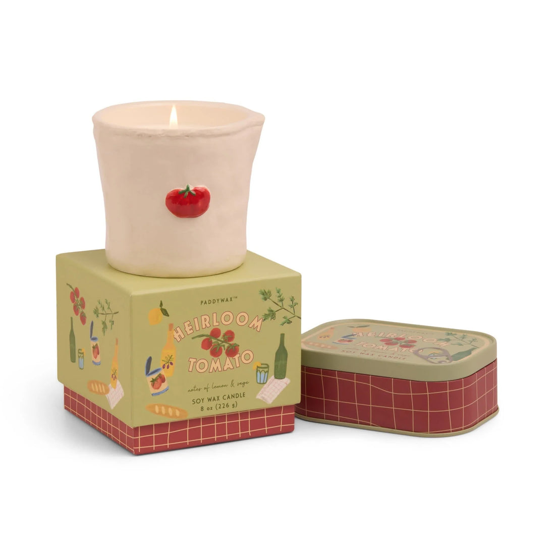 Paddywax – “Heirloom Tomato” Candle in Vintage Tin