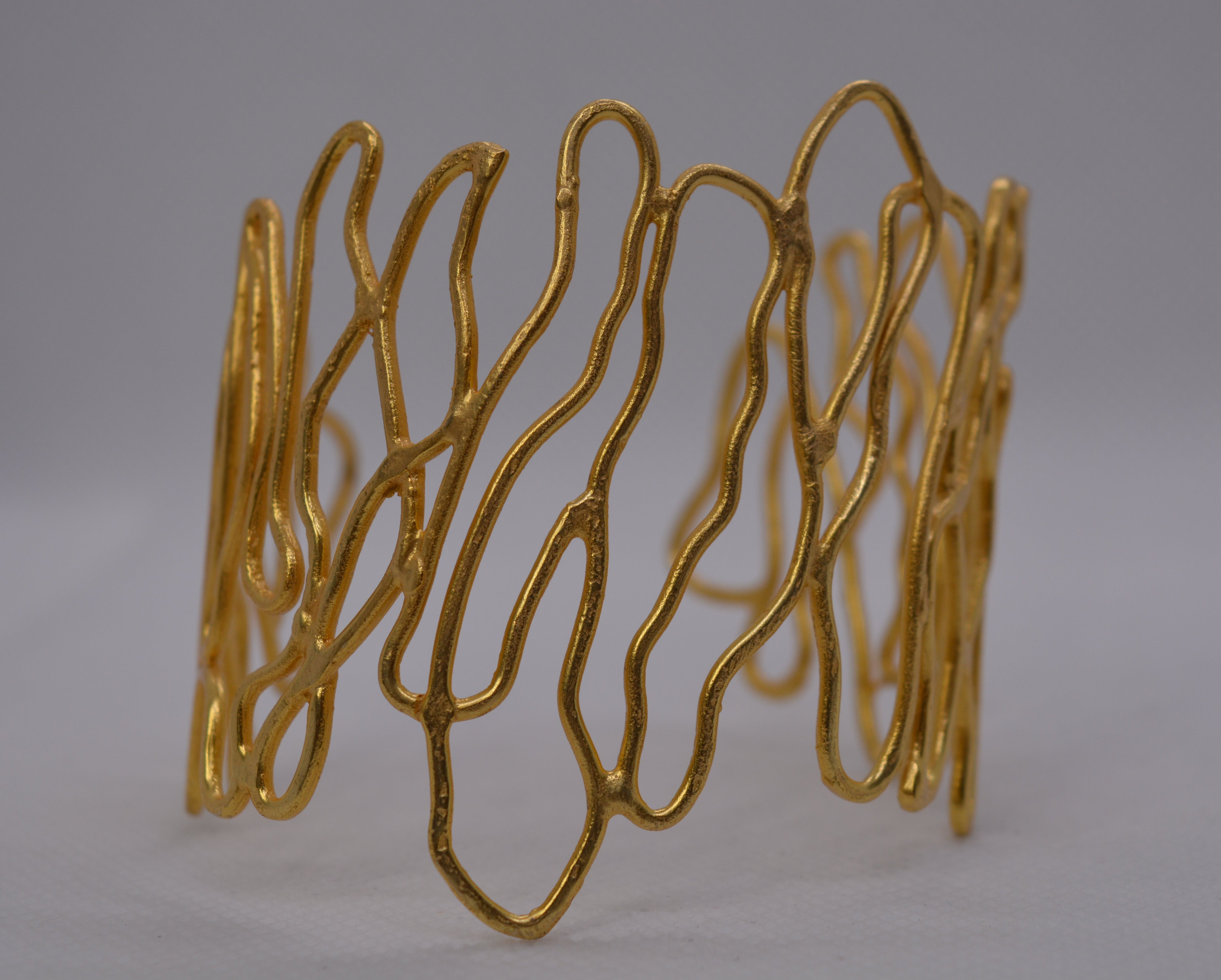 Bracciale Dorato Scultura