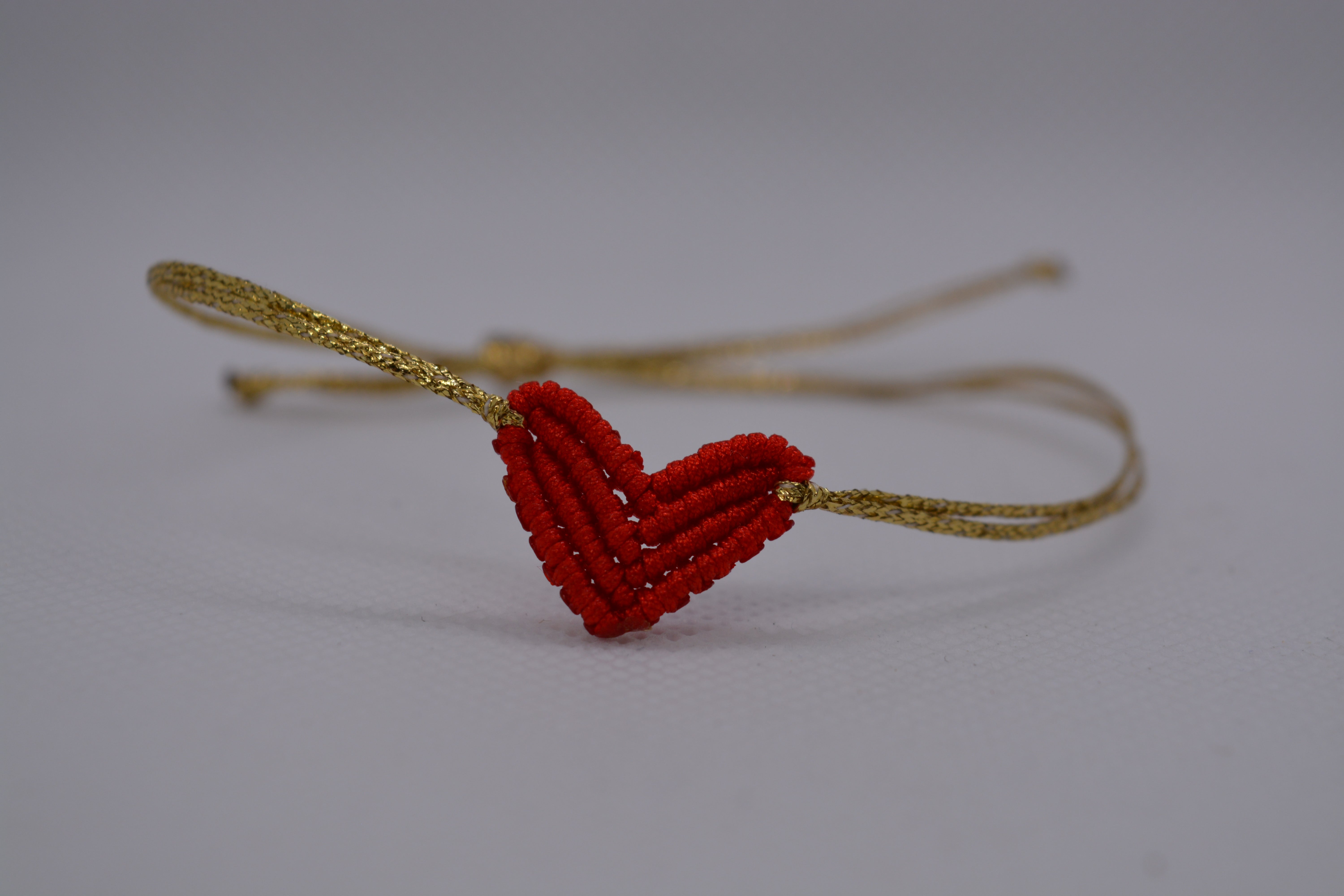 Bracciale Cuore Macramè