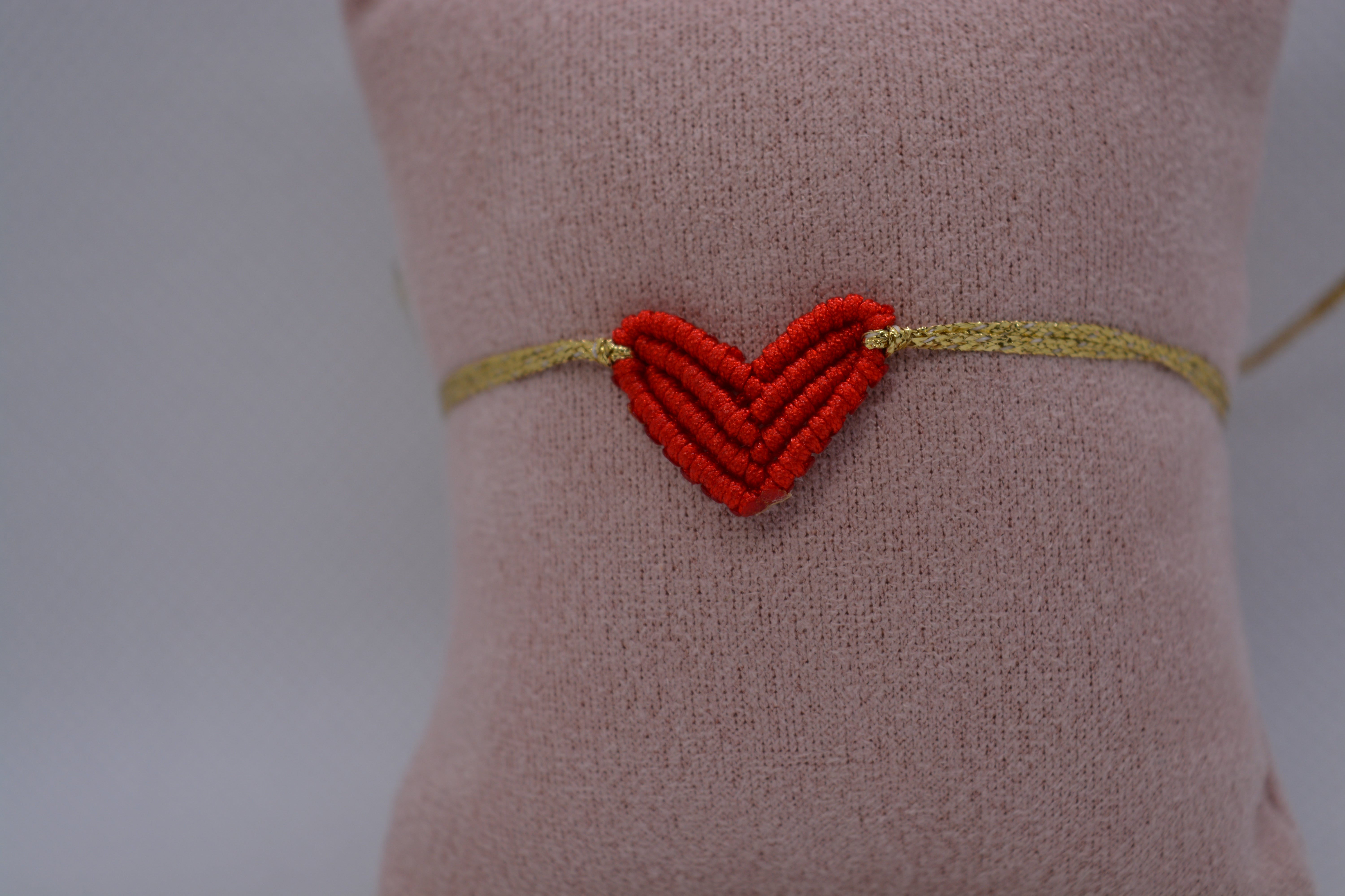 Bracciale Cuore Macramè