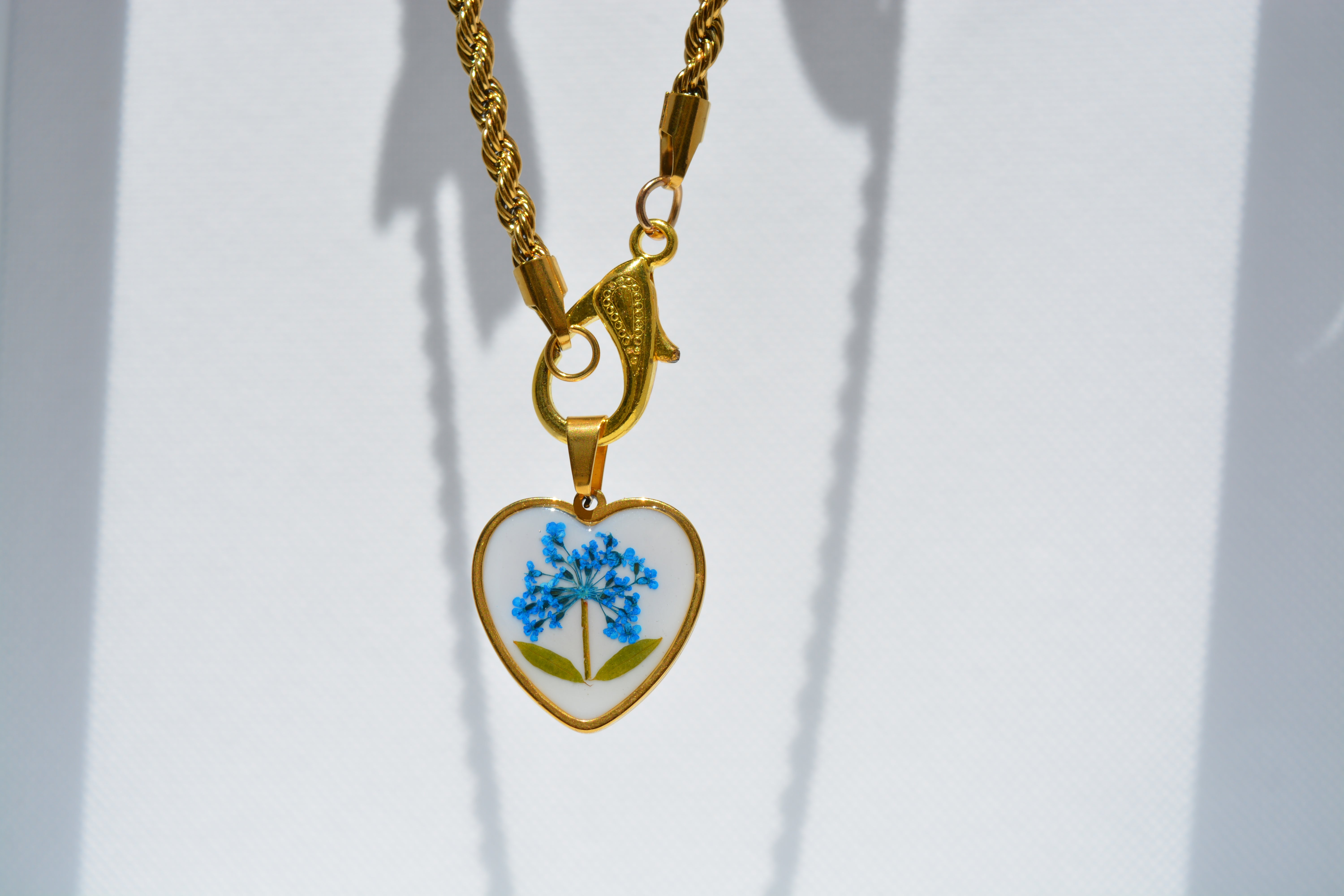 Collana cuore con fiore