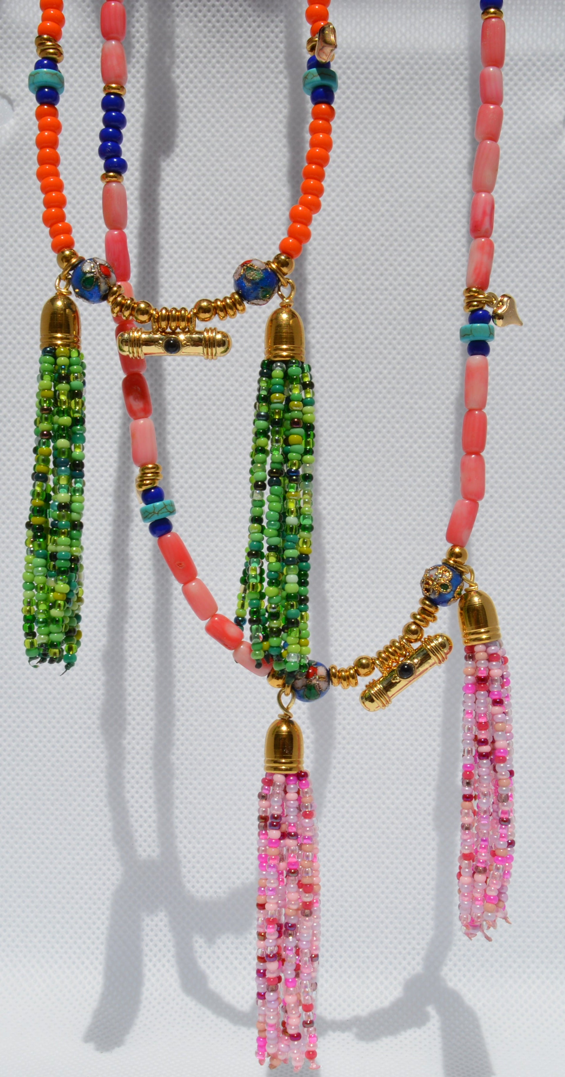 Collana nappine colorate