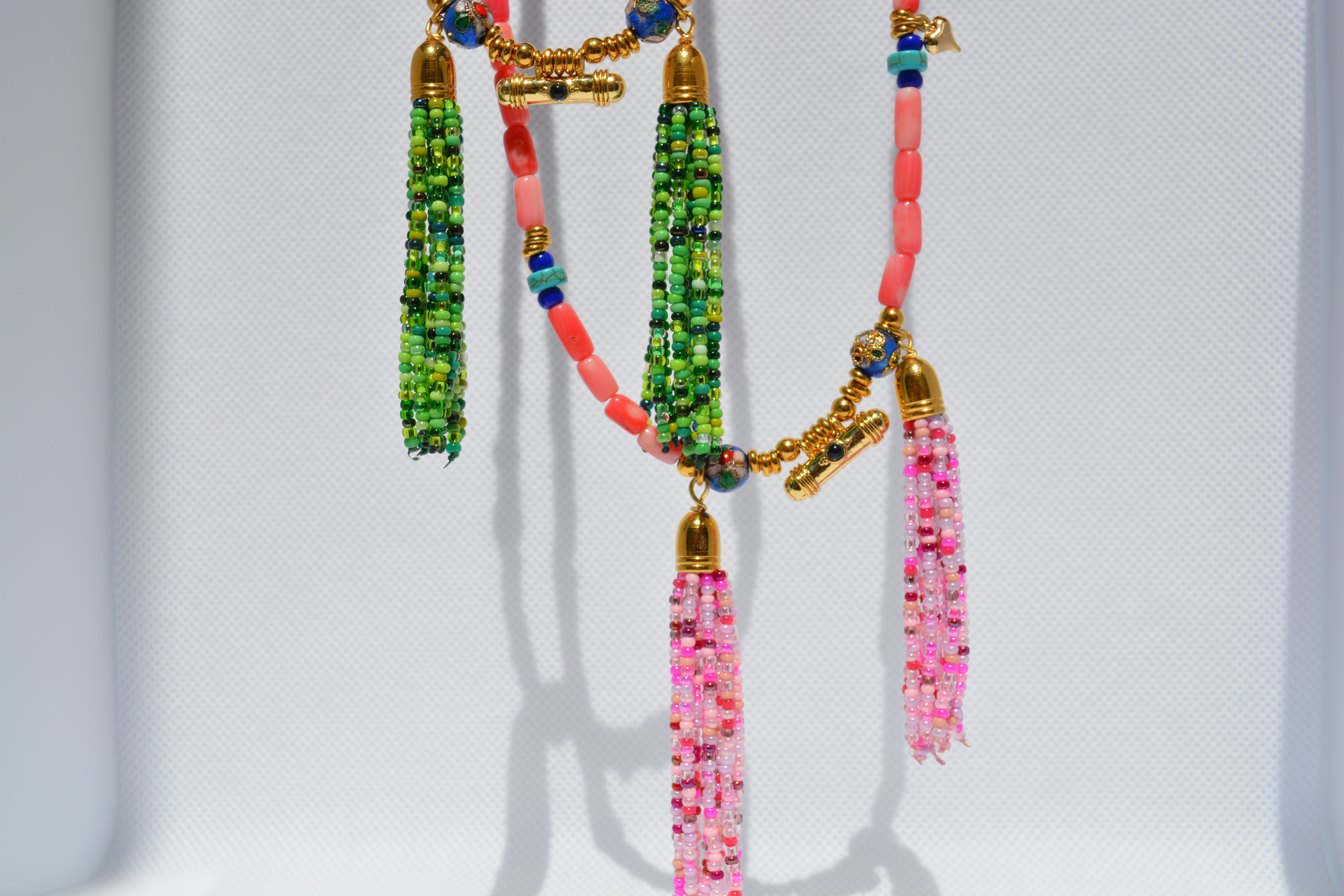 Collana nappine colorate