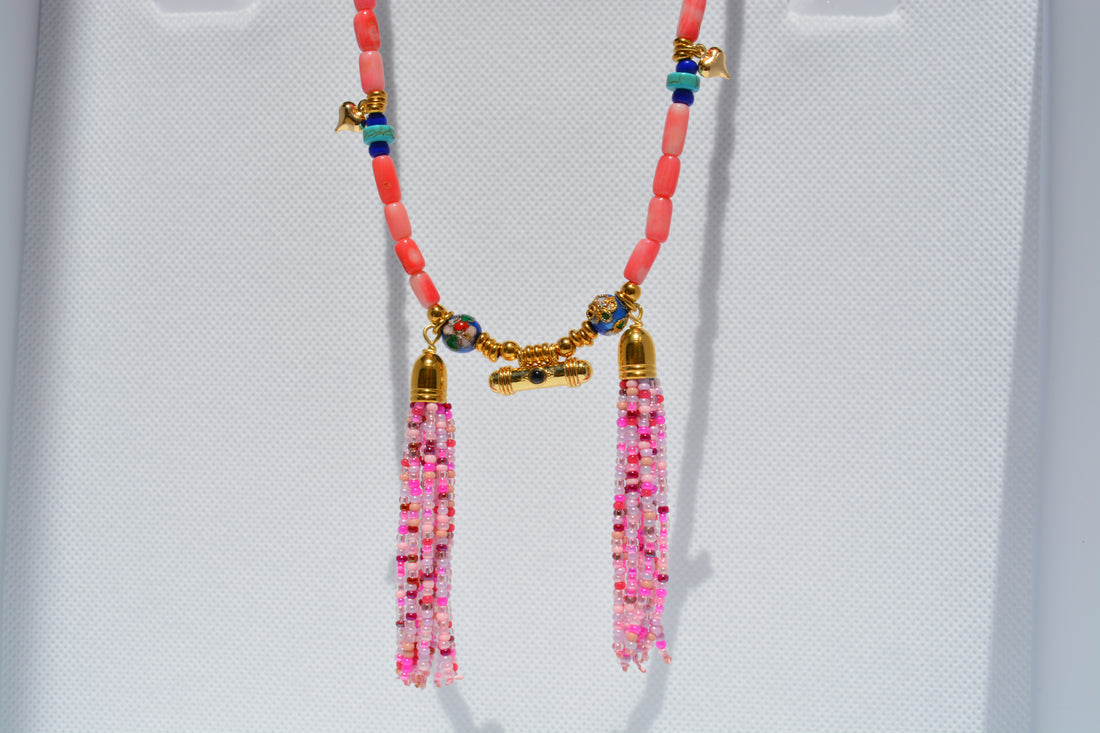 Collana nappine colorate
