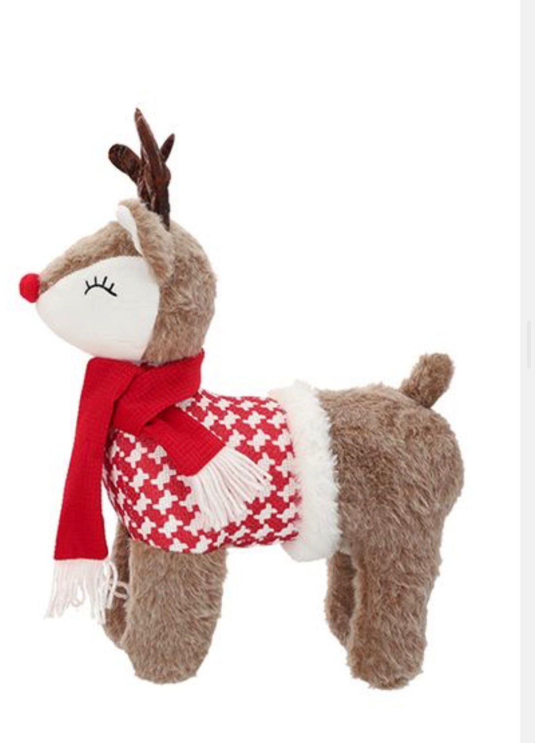 Renne Natalizie in Peluche con Sciarpa e Maglioncino