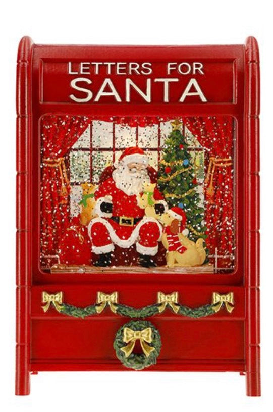 Cassetta delle Lettere di Babbo Natale Luminosa con Effetto Neve