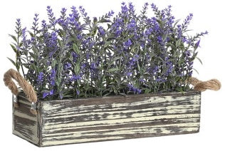 🌿 Decorative Lavender in Wooden Box