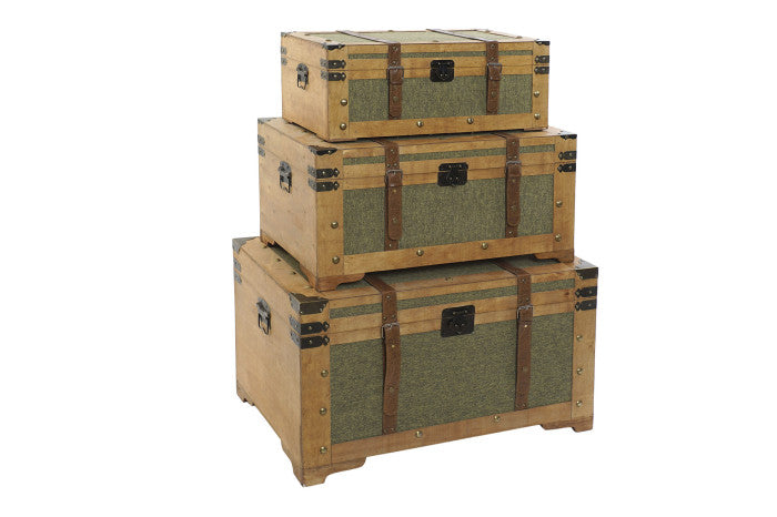 📦 Set Completo di 3 Bauli Vintage – Stile e Funzionalità Senza Tempo