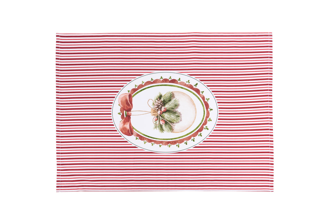 Set Natalizio Strofinaccio in Cotone con Mestolo in Legno – Magic Noel Pallina di Natale