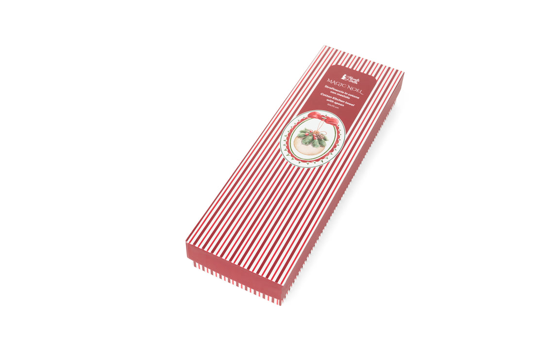 Set Natalizio Strofinaccio in Cotone con Mestolo in Legno – Magic Noel Pallina di Natale