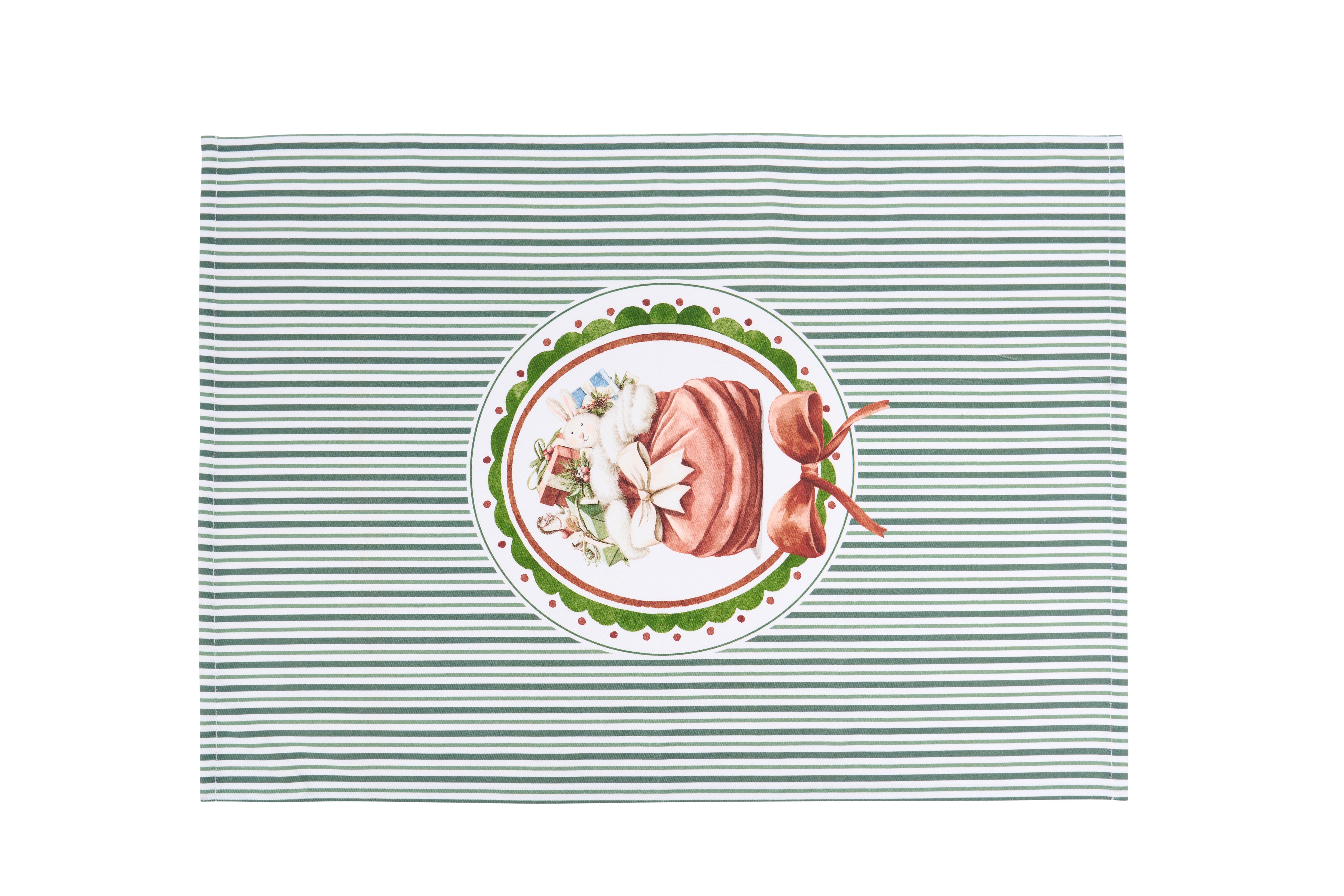 Set Natalizio Strofinaccio in Cotone con Mestolo in Legno – Magic Noel Sacco di Babbo Natale