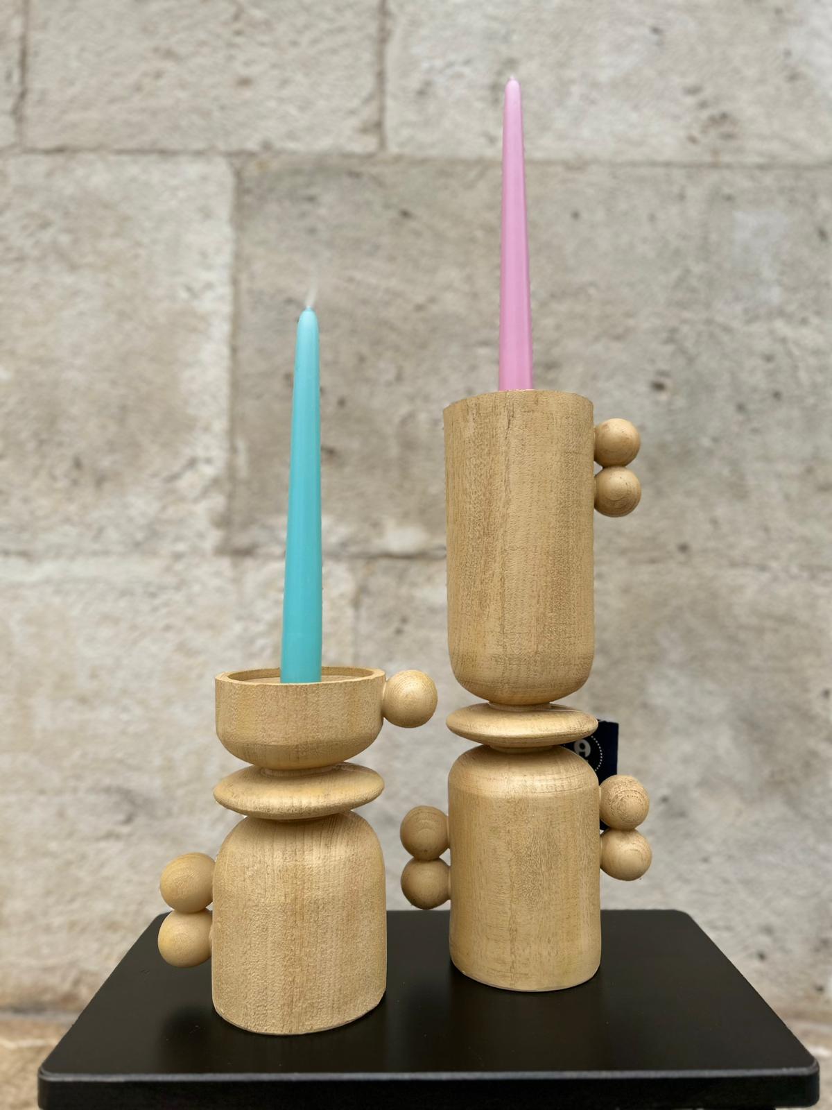 Portacandele Scultoreo in Legno – L’Arte dell’Atmosfera ✨