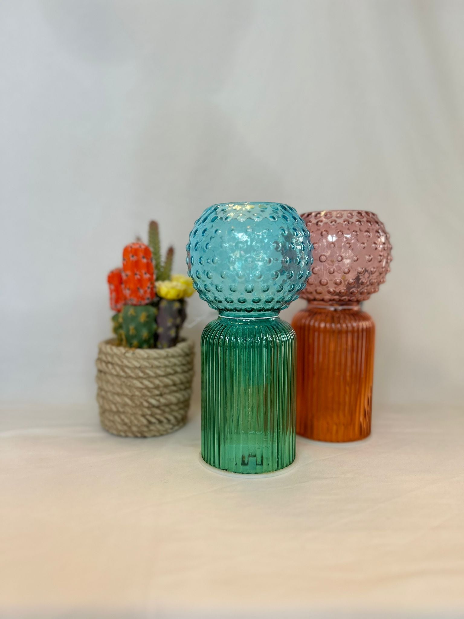 "Vaso Luminoso Bubble Glass" – Eleganza Retrò con Stile Moderno