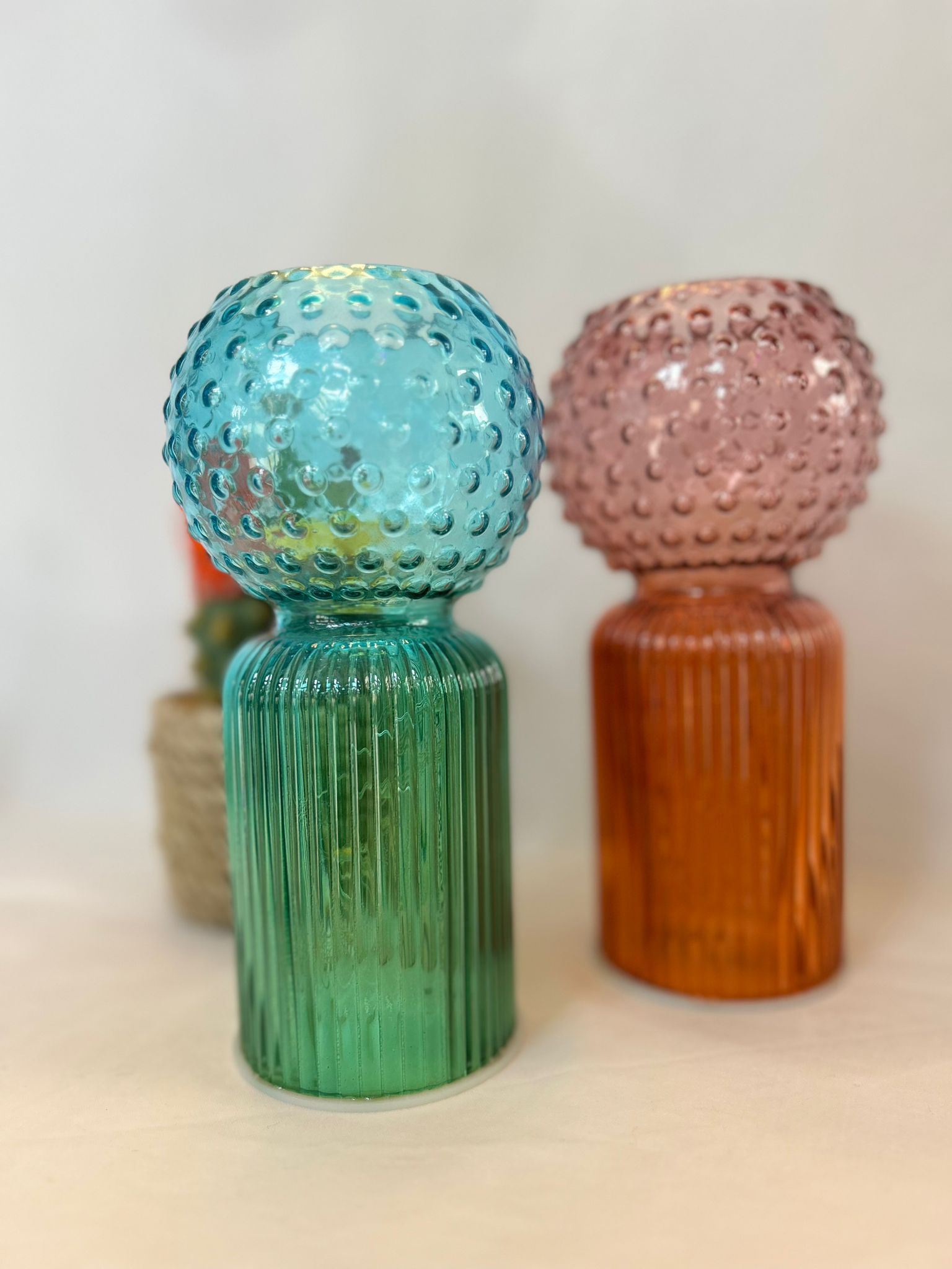 "Vaso Luminoso Bubble Glass" – Eleganza Retrò con Stile Moderno