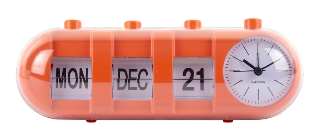 Retro Tube Flip Calendar Clock – Vintage Style with Alarm Function