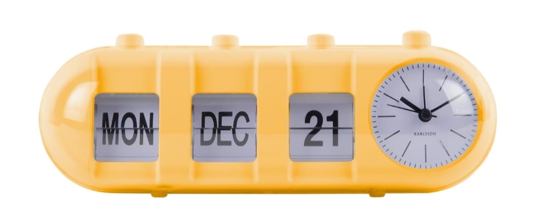 Retro Tube Flip Calendar Clock – Vintage Style with Alarm Function