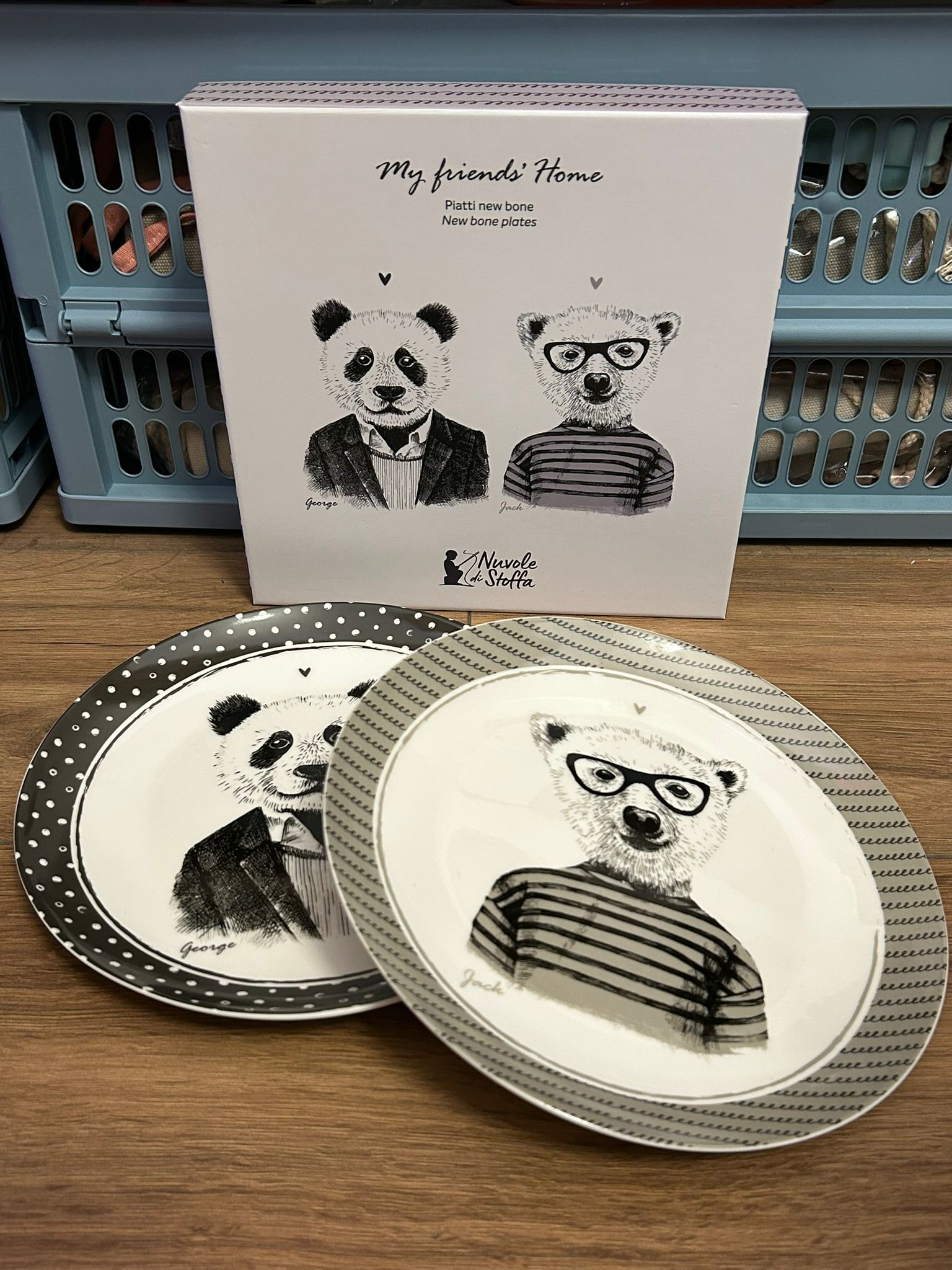 MY FRIENDS HOME PLATE SET – GEORGE &amp; JACK 🐼🍽️🐻