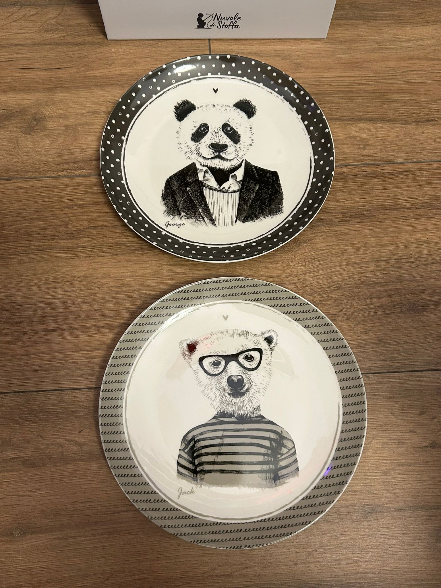 MY FRIENDS HOME PLATE SET – GEORGE &amp; JACK 🐼🍽️🐻