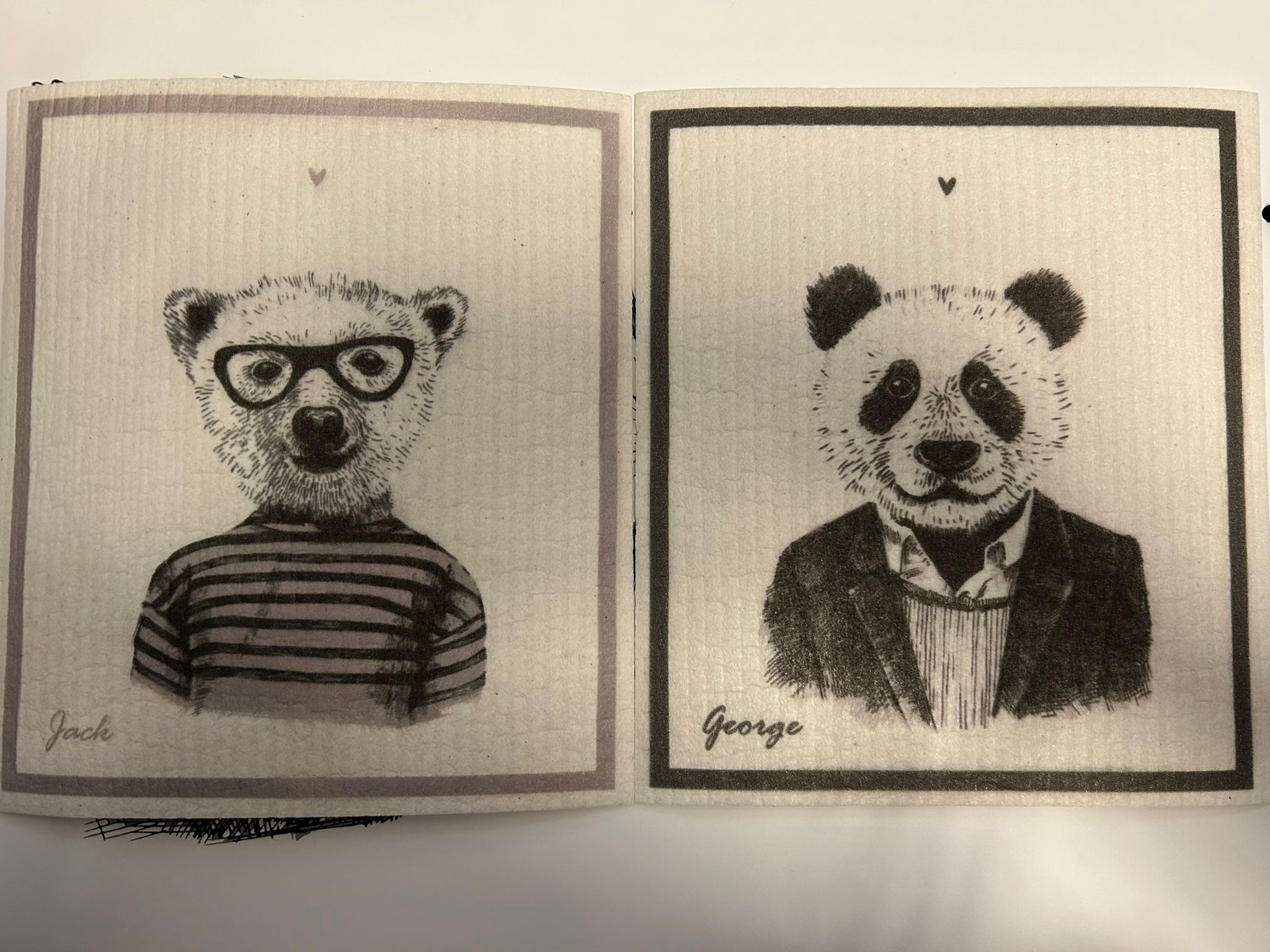 SET OF 6 KITCHEN SPONGES – MY FRIENDS HOME 🐼🐻 ✨ A touch of style even in the little things!