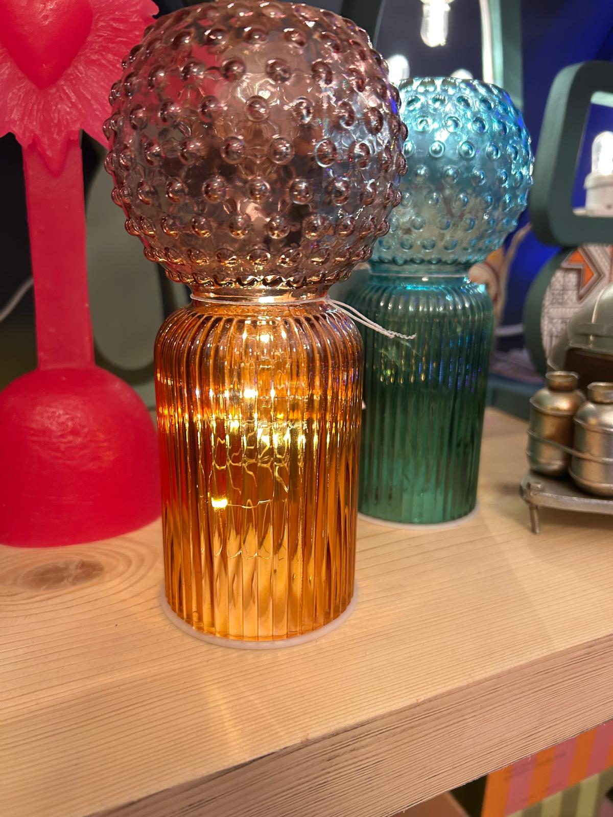 "Vaso Luminoso Bubble Glass" – Eleganza Retrò con Stile Moderno