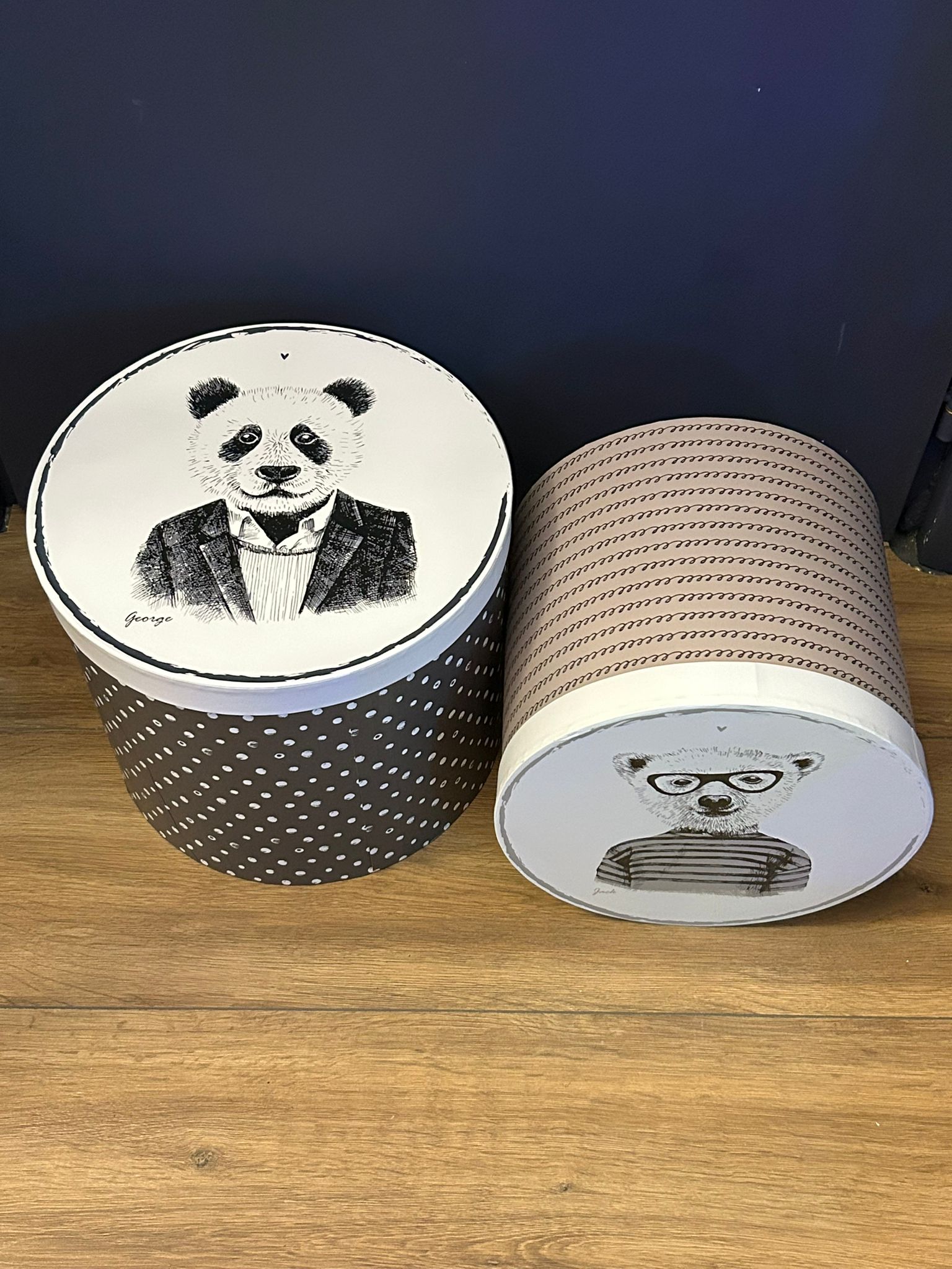 Set Scatole "George & Jack" – Eleganza e Stile per la Tua Casa 🐼🐻✨