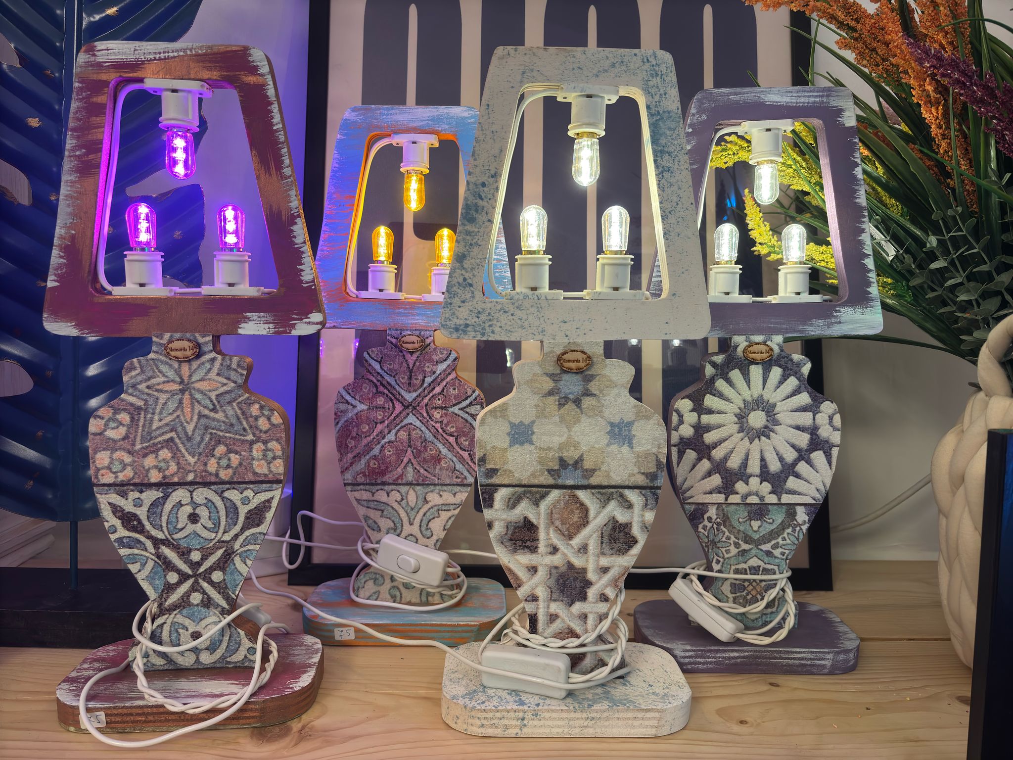 Luminaria Maiolica in Legno – Idea bomboniera ✨