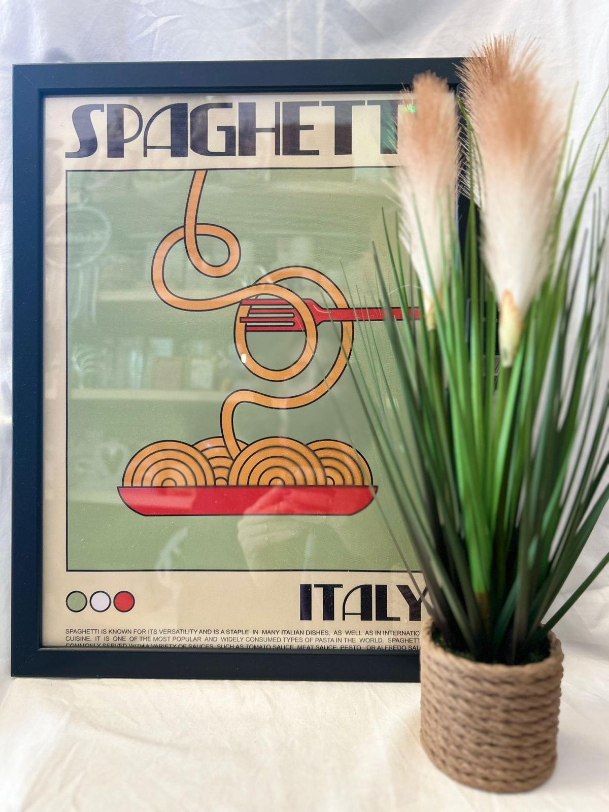 Pianta Decorativa Pampas in Vaso di Corda