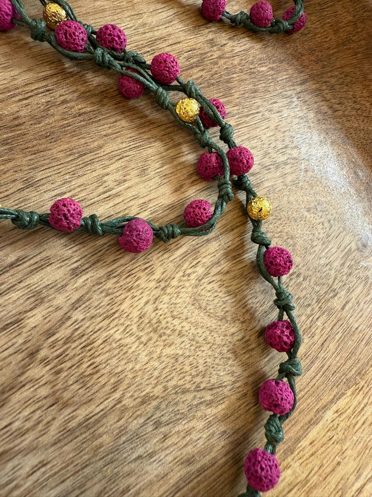 Collana Elephant  in Pietra Lavica