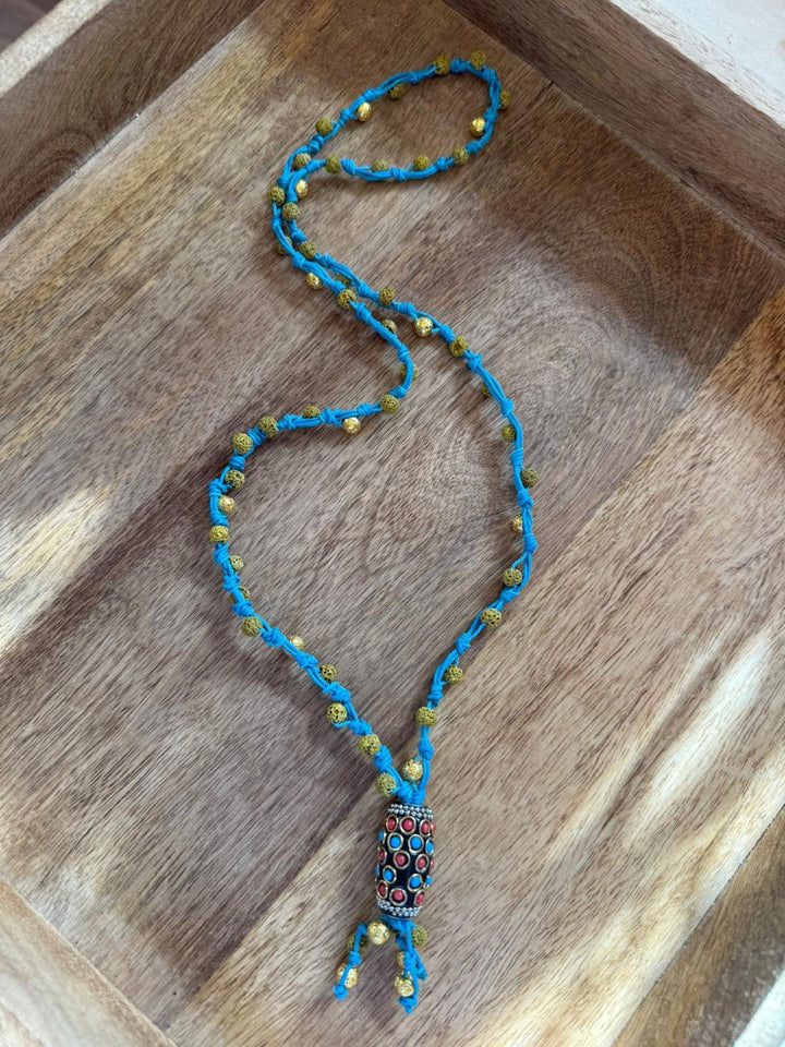 Collana Elephant in Pietra Lavica