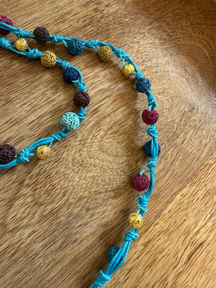 Collana Elephant in Pietra Lavica