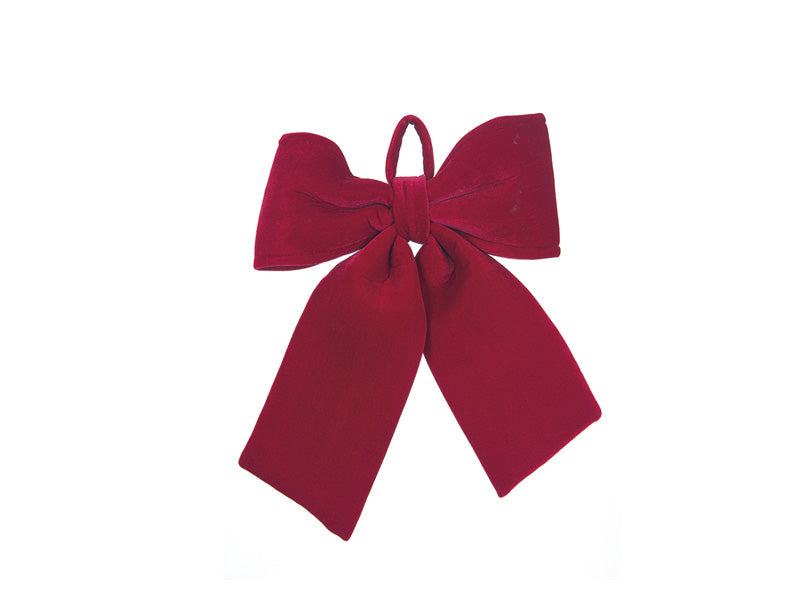 Fiocchi Natalizi Decorativi in Tessuto Rosso