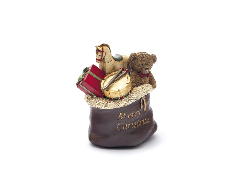 Sacchetto Natalizio con Orsetto e Regali in Resina – Merry Christmas
