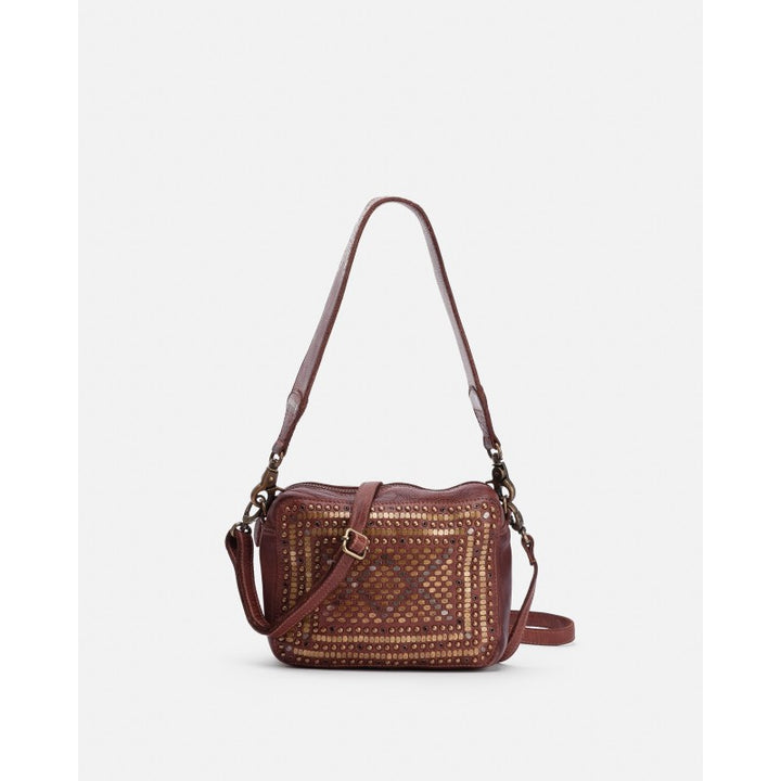 Borsa BIBA Lovington in Pelle con Borchie Dorate – Doppia Tracolla